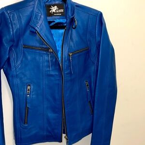 LE CRAZE Women's Genuine Lambskin Leather Slim Fit Biker Motorcycle Jacket